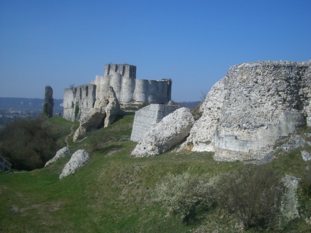View of the castle, built by Richard the Lionheart