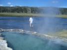 Hot spring heated river