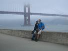 Golden Gate Bridge, obscured by fog, as it should be
