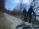 Riding along Lake Champlain