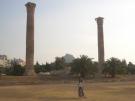 Ruins of the Temple of Zeus, Lycabettus Hill in the background
