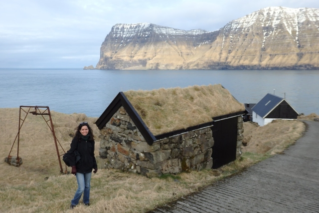 Old-style turf roof house