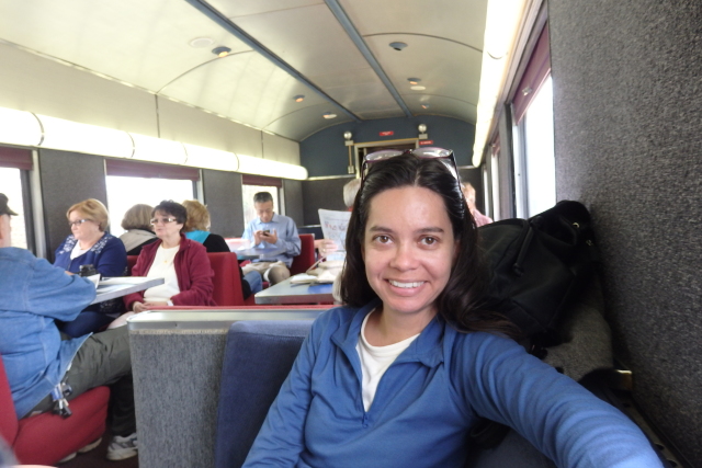 Riding along the bay  to the canal on the Cape Cod Central Railway