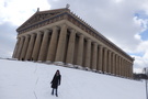 Nashville Parthenon in the snow