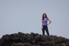 Fernanda on the lava