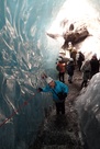 Exploring the ice cave