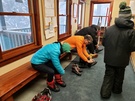 Getting ready to cross country ski and snowshoe